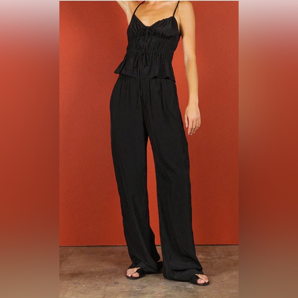 Ciao Lucia black satin pants sz M